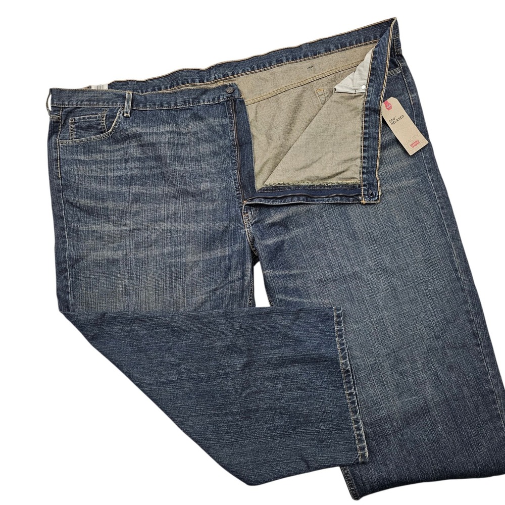 NEW Levis 550 Relaxed Fit Jeans Mens 64x28 Blue Medium Wash Denim